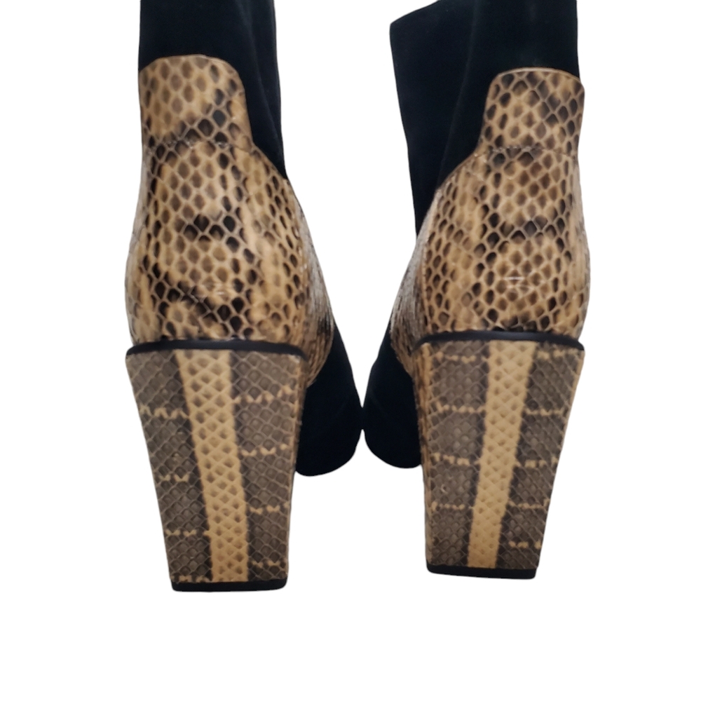 NWOT See by Chloe | Molly Suede Snake Heeled Booties Slouch  5.5 - Picture 4 of 10